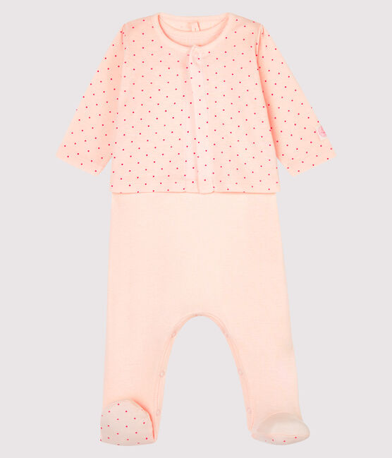 Babies' Ribbed Clothing - 2-Piece Set FLEUR pink/GEISHA pink