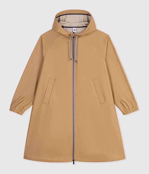 Women's long raincoat in two colours LATTE