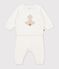 Patterned knitted set for babies MILK