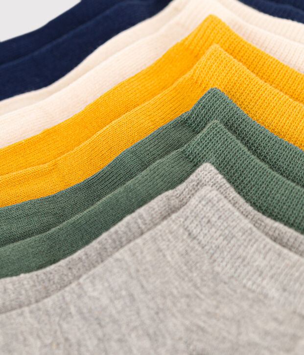 Children's Plain Cotton Socks - 5-Pack multicolor