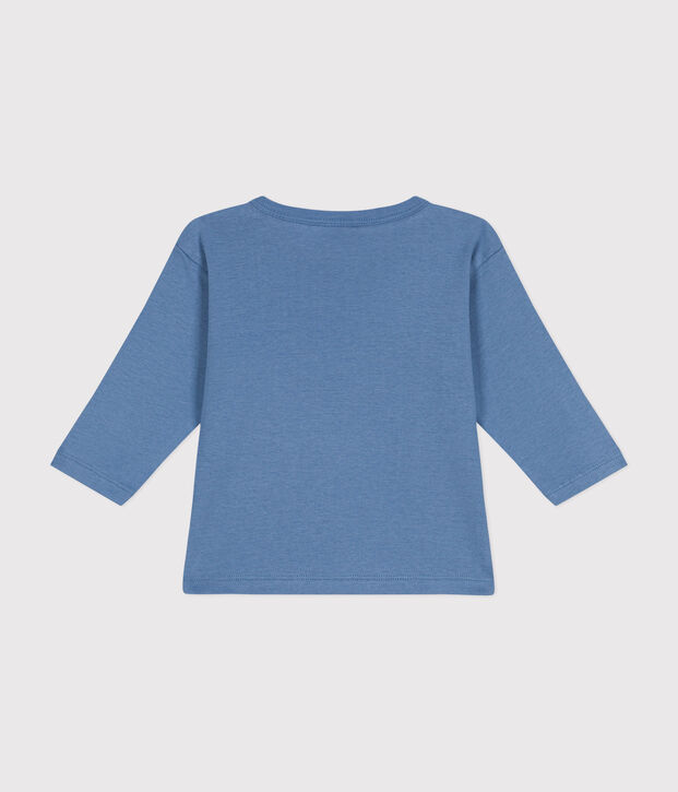 Babies' long-sleeved cotton T-Shirt blue