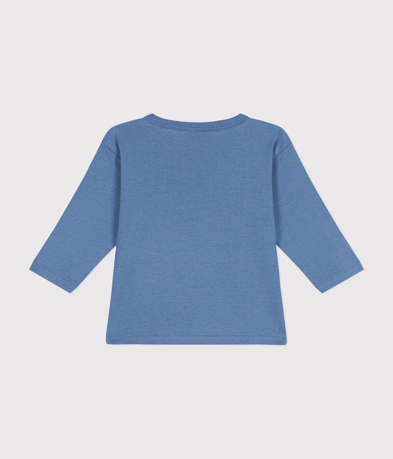 Babies' long-sleeved cotton T-Shirt blue