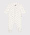 Babies' velour pyjamas MARSHMALLOW white/HERBIER