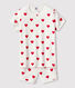 Girls' Heart Patterned Cotton Short Pyjamas