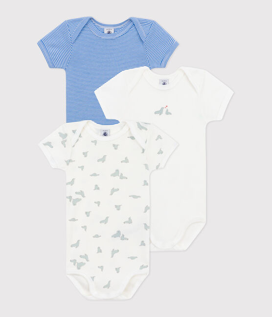 Babies' short-sleeved printed cotton bodies - 3-Pack variante 1