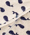 Babies' whale patterned velour TOG 3 sleeping bag MONTELIMAR beige/MEDIEVAL blue