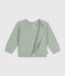 Babies' Knitted Cotton Cardigan HERBIER green