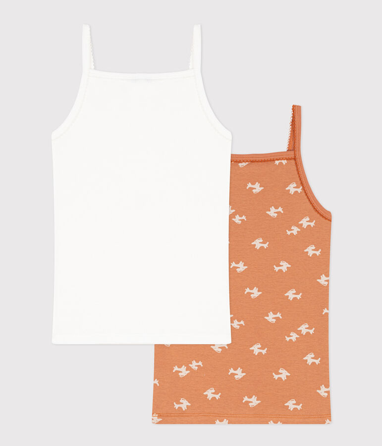 Girls' Dog Cotton Vests - 2-Pack multicolor