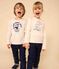 Girls' long-sleeved cotton T-shirt AVALANCHE Ecru