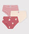 Children's heart-patterned cotton knickers - 3-pack variante 1
