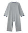 Boy's warm fleece coveralls SUBWAY grey/MEDIEVAL blue