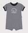Babies' Jersey Playsuit SMOKING blue/MARSHMALLOW white