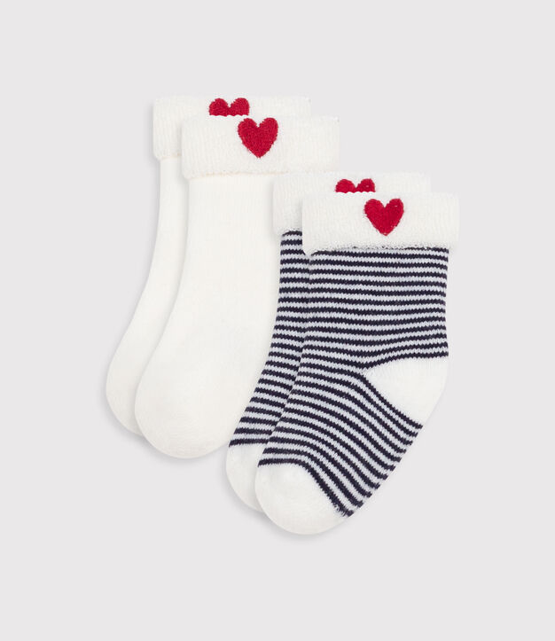 Pack of babies' embroidered cotton socks multicolor