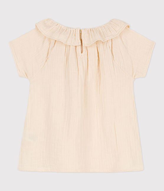 Girls' Cotton Gauze Blouse AVALANCHE Ecru
