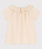Girls' Cotton Gauze Blouse AVALANCHE Ecru