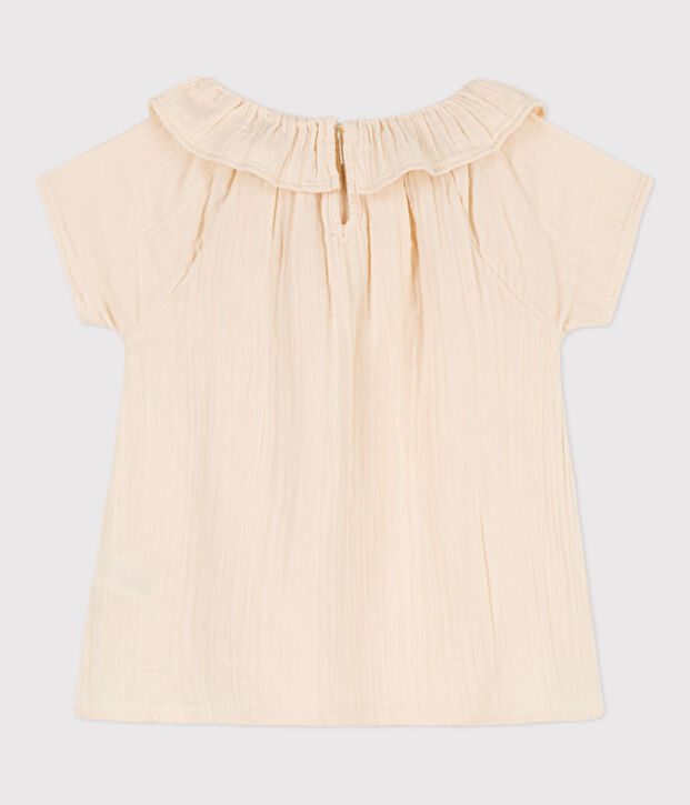 Girls' Cotton Gauze Blouse Ecru