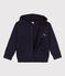 Boys' Zip-Up Hoodie Petit Boat SMOKING blue