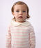 Babies' cotton  Breton top pink/pink