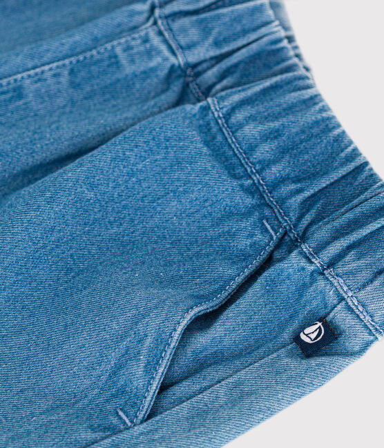 Babies' Light Denim Shorts DENIM CLAIR blue