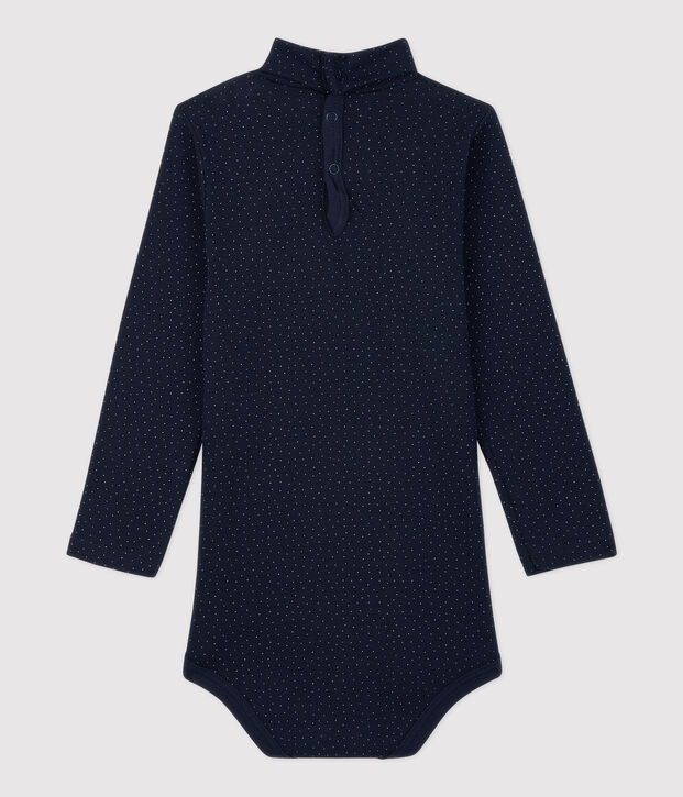 Babies' Cotton Bodysuit blue/white