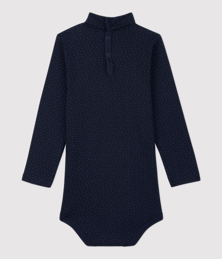 Babies' Cotton Bodysuit blue/white