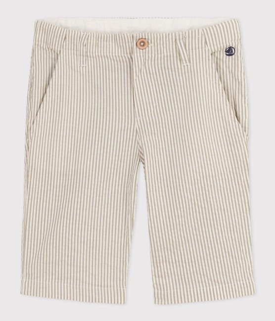 Boys' Seersucker Bermuda Shorts MARECAGE /MARSHMALLOW