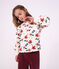 Children's floral print cotton sweatshirt Ecru/multicolor
