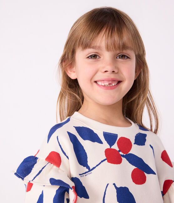 Children's printed cotton sweatshirt MILK /MULTICO