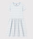 Girls' Stripy Short-Sleeved Cotton Dress