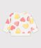 Babies' heart-print cotton sweatshirt white/multicolor