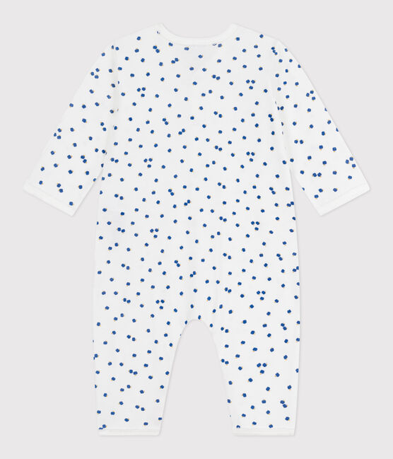 Babies' printed cotton footless pyjama suit MARSHMALLOW white/MULTICO white