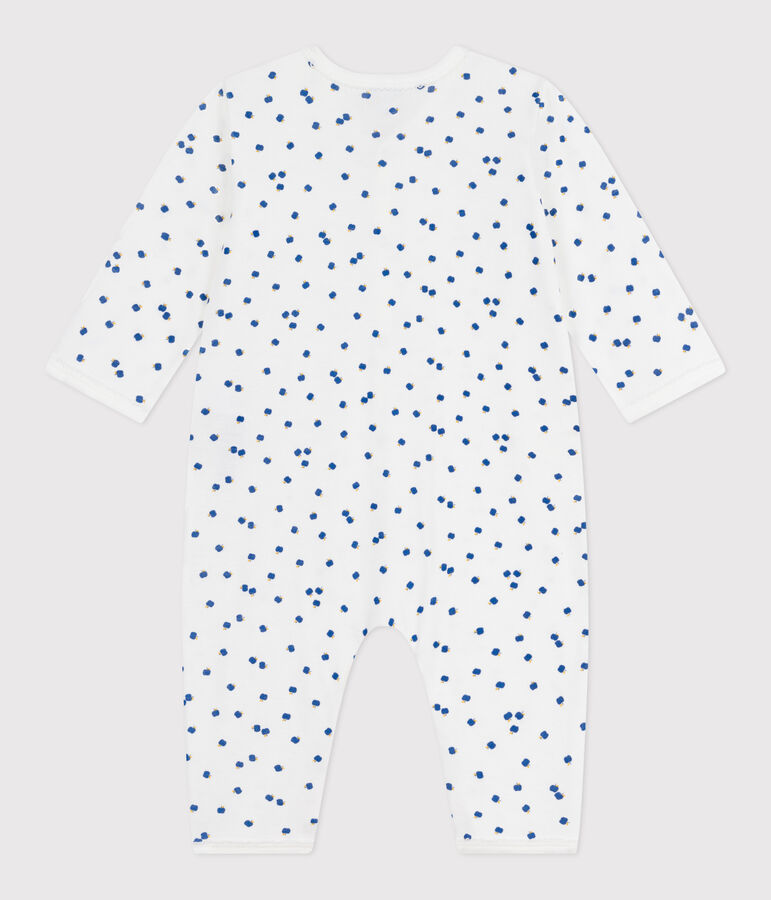 Babies' footless printed cotton pyjama suit white/multicolor