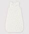 Babies' Organic Cotton Cherry Pattern Sleeping Bag with Little Collar MARSHMALLOW white/MULTICO white
