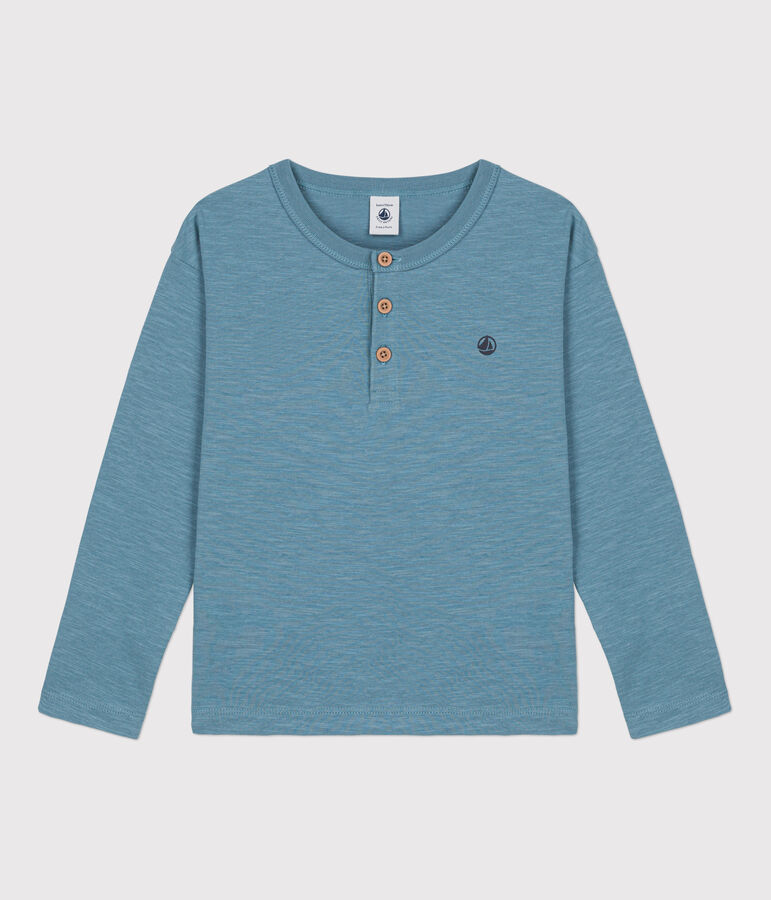 Boys' Long-Sleeved Cotton T-Shirt blue