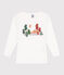 Children's long-sleeved cotton T-shirt ECUME white/MULTICO white