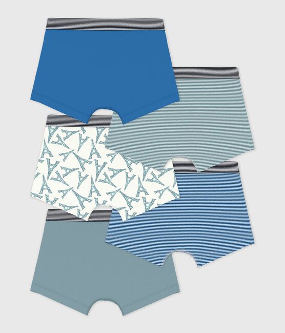 Pack of children's Eiffel Tower print cotton boxers variante 1