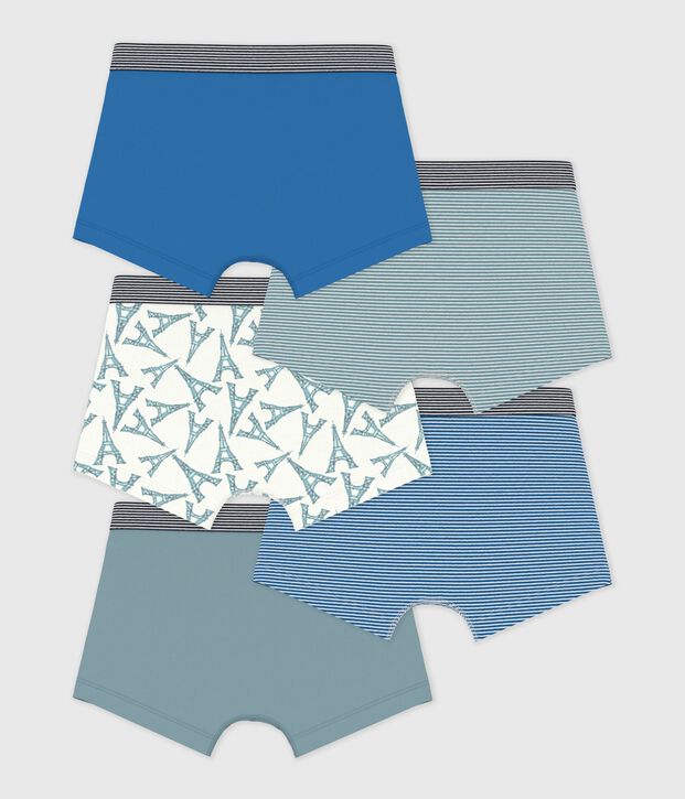 Pack of children's Eiffel Tower print cotton boxers multicolor