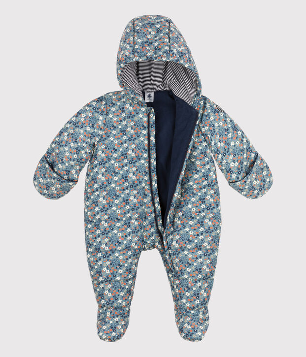 Babies' Recycled Patterned Snowsuit blue/multicolor