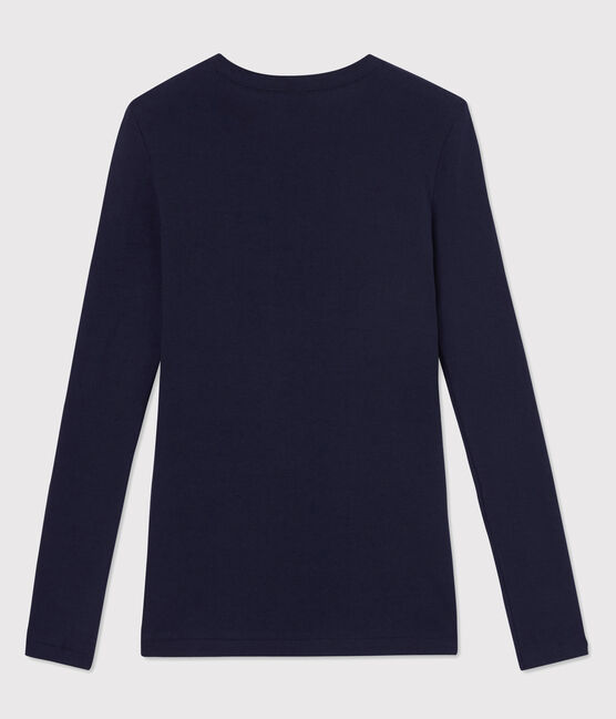 Women's Iconic Cotton Round Neck T-Shirt SMOKING blue