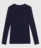 Women's Iconic Cotton Round Neck T-Shirt SMOKING blue