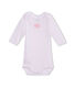 Baby girl long-sleeve bodysuit in milleraies stripe