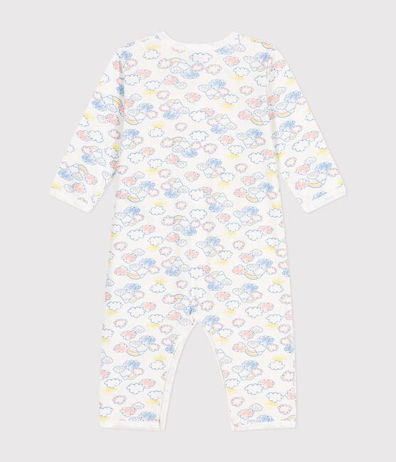 Babies' Footless Cotton Pyjamas MARSHMALLOW white/MULTICO white
