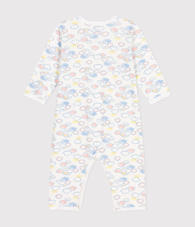 Babies' Footless Cotton Pyjamas white/multicolor