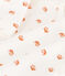 Babies' Fleece Patterned Sleepsuit MARSHMALLOW white/ECUREUIL