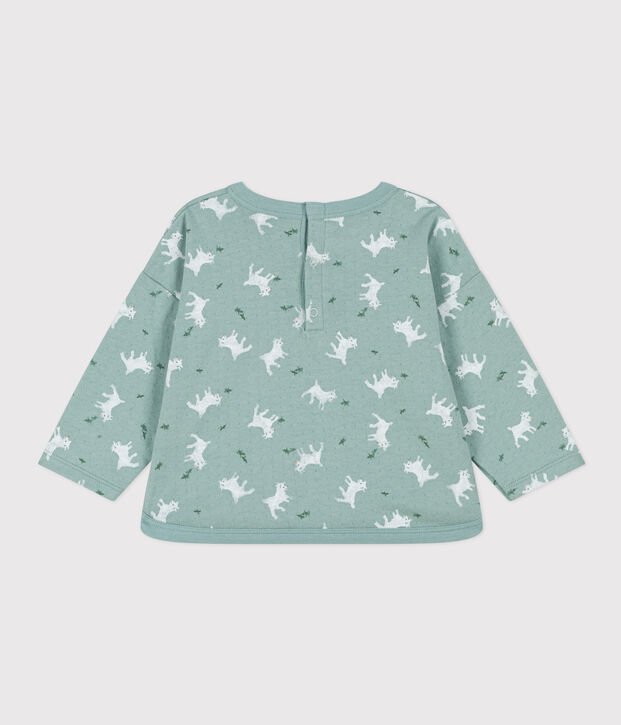 Babies' Long-Sleeved Tube Knit T-Shirt green/multicolor