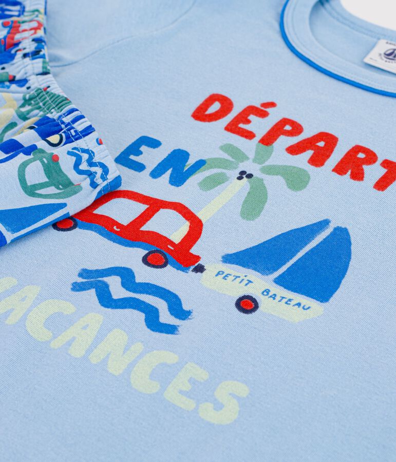 Children's short car print cotton pyjamas FLO /MULTICO