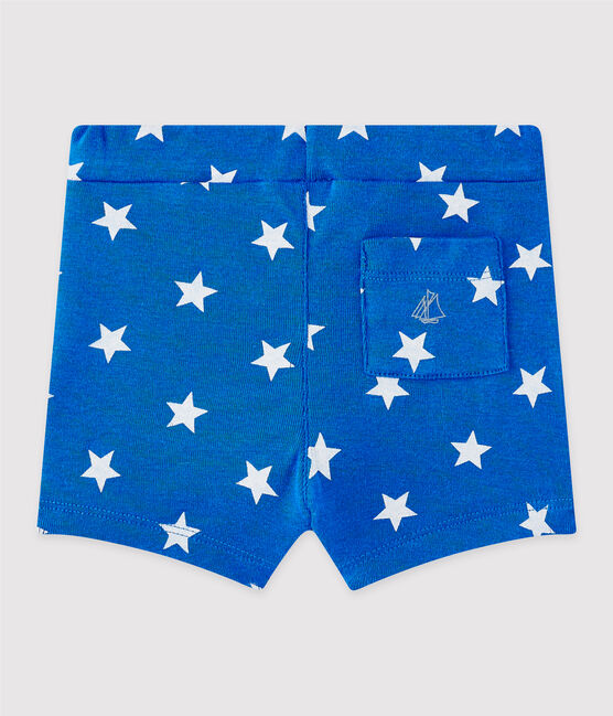 Baby boy's print shorts PERSE blue/MARSHMALLOW white