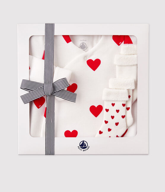 Newborn Baby Heart Patterned Gift Set variante 1