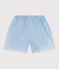 Children's plain cotton shorts BLEU CLAIR blue
