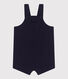 Babies' short-legged plain cotton gauze dungarees